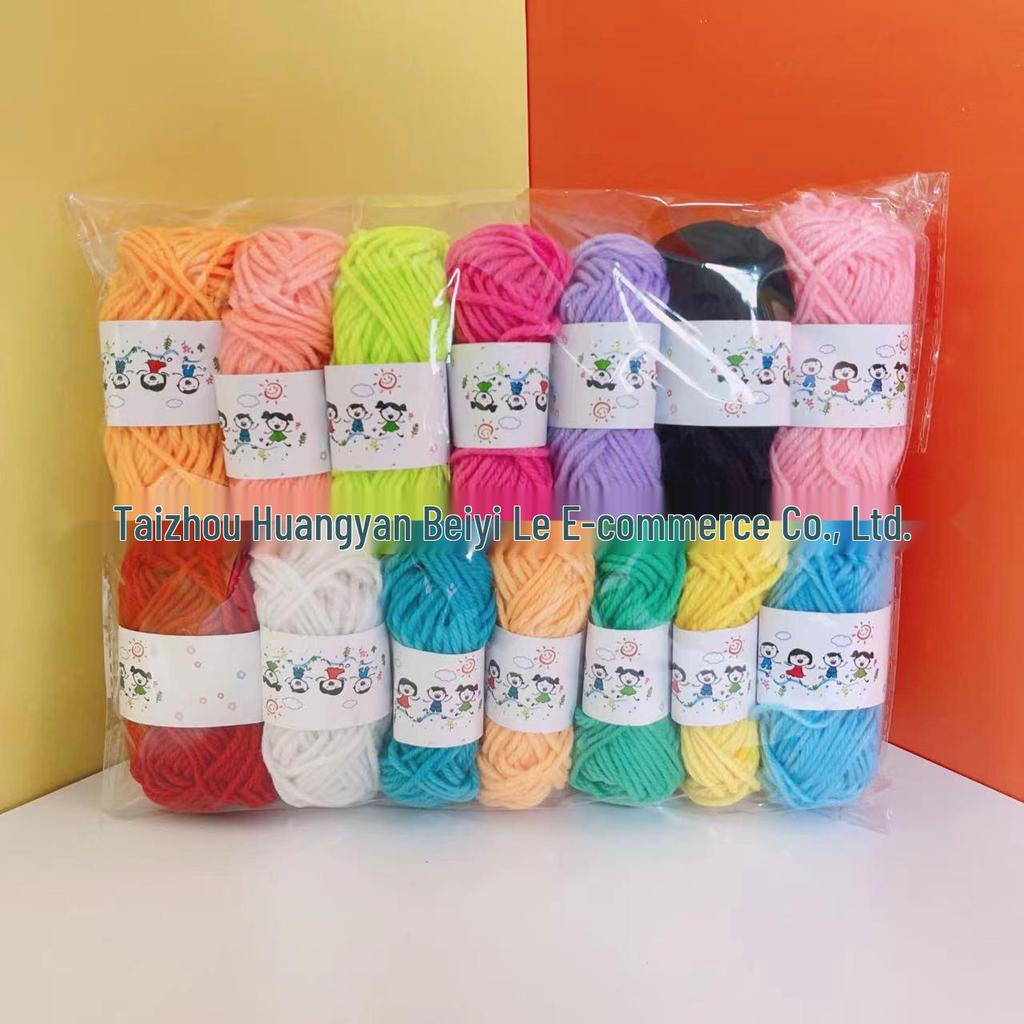 12-Color Children's DIY Yarn Balls for Kindergarten Weaving and Crafts