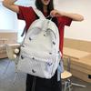 Schoolbag: New Korean-style striped backpack, fresh student backpack, versatile school bag, large-capacity commuter student backpack