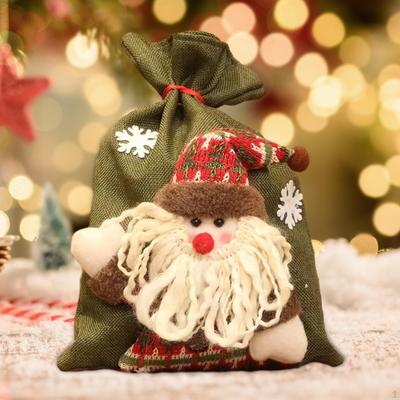 Christmas Bag, Candy Bag Present Sack Treat Pouch Xmas Decorations for Birthday, Holiday,