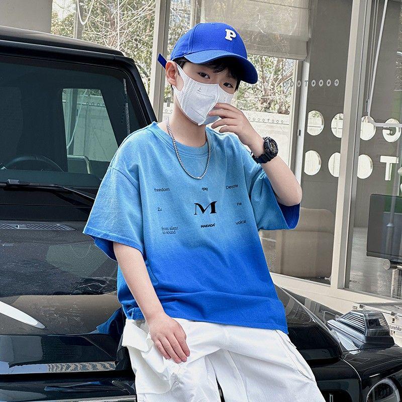 

Детский градиентный летний комплект Huzhou Zhili: Комплект для мальчиков Panda Yuanyuan 2025 с коротким рукавом 170 cm