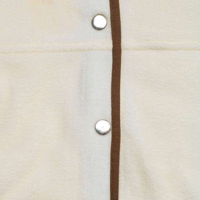 Color Block Fleece-Lined Stand Collar Women's Cardigan - 2025 Autumn/Winter Collection
