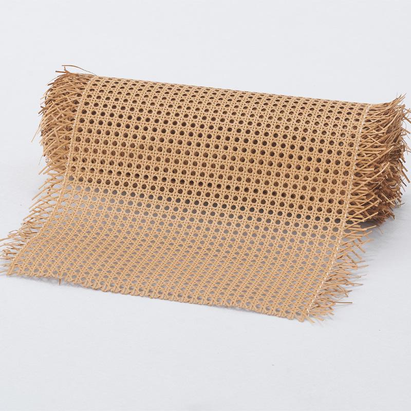 PE Rattan Weaving Material: Hexagonal Natural-Look Ceiling Veneer for Furniture, Door Frames, Screens, and Decorative Mats