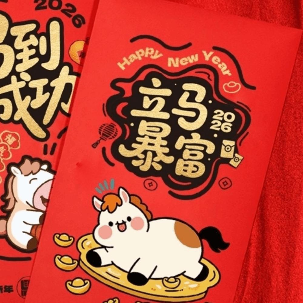 Chinese Style New Year Money Envelope Traditional Bless Fortune Pocket  Birthday Celebration