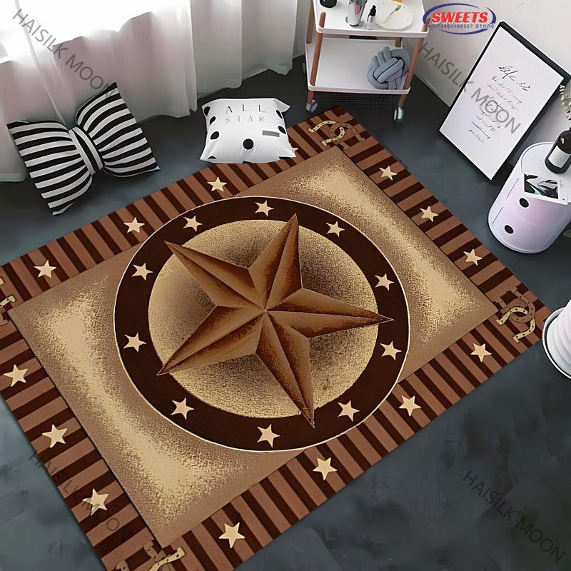 

1PC Vintage Pentagram Pattern Carpet Soft Rugs for Dining Living Room Playroom Floor Decor Mats Gifts Fast Shipping 40x60cm