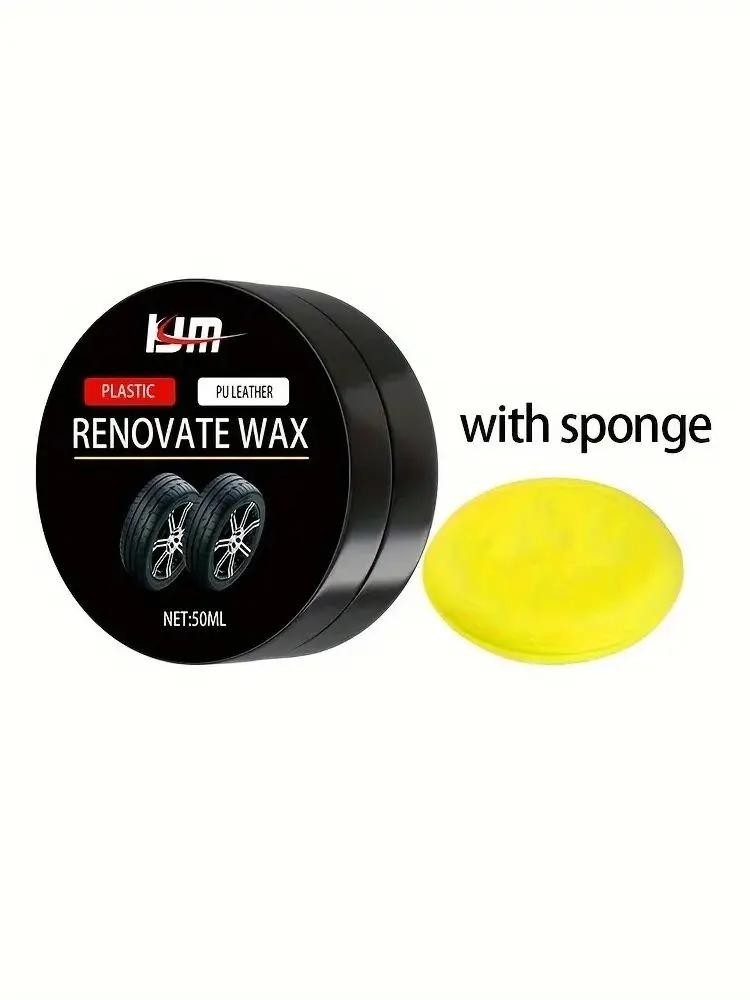 

Освежающий воск для резины универсальный-ремонтное покрытие черного цвета длительного действия, полировка для восстановления кожи, уход 50 ML