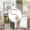 12Pcs Shower Curtain Hooks Metal Anti Rust Hooks Bathroom Accessories Shower Curtain Rings Decorative Hooks for Bathroom Home