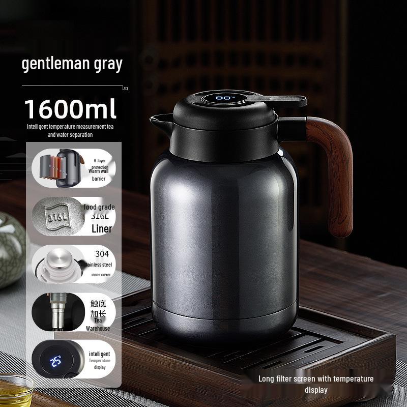 316L Stainless Steel Large-Capacity Thermos Kettle for Tea Brewing and Steeping