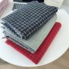 Japanese Korean Style Soft Tassel Color-Block Plaid Scarf Women Men Warm Neck Wrap Atmosphere Shawl