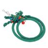 Cotton Rope Pet Parrot Swing Hanging Ring Climbing Chewing Biting Toys Cage AccessoryGreen