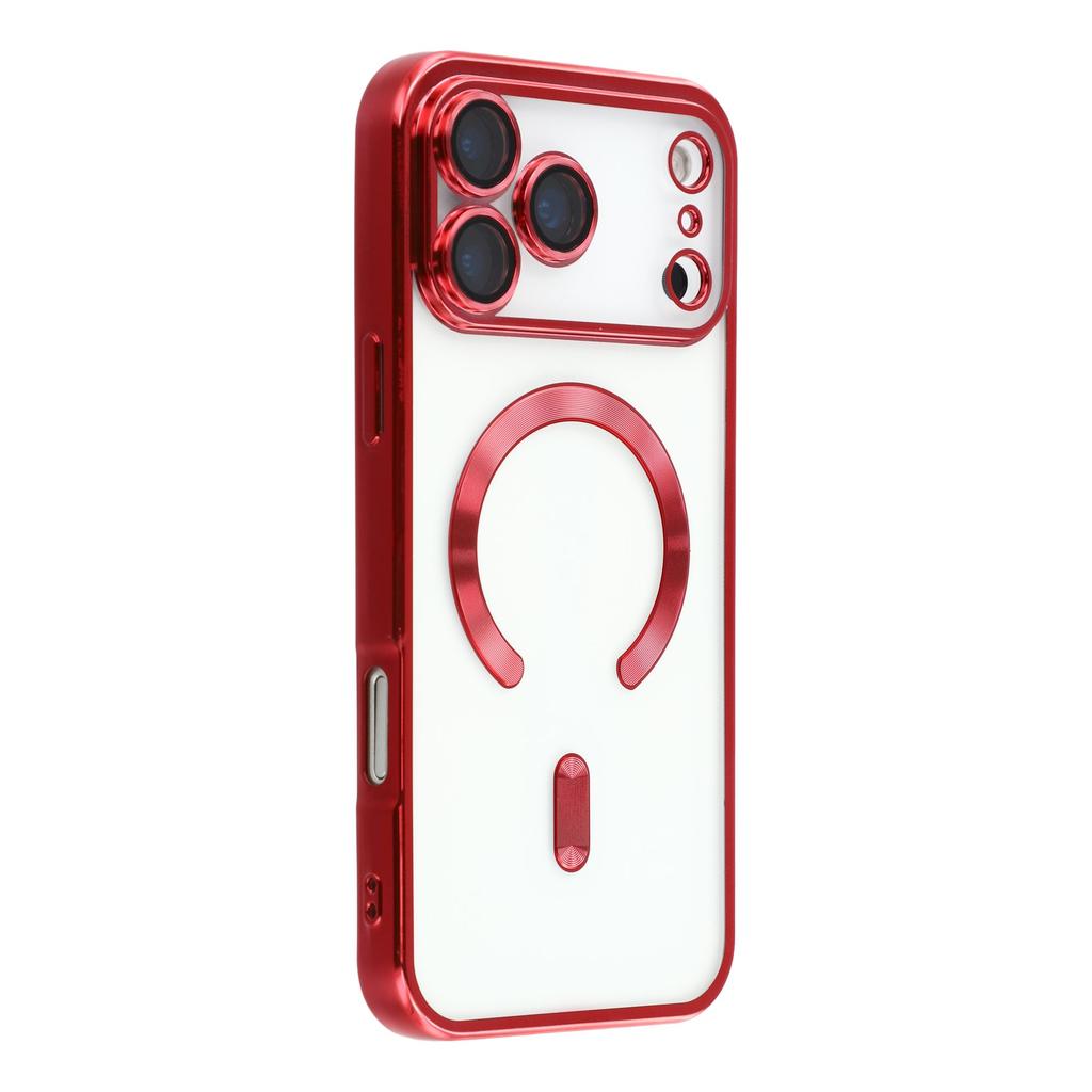 For iPhone 17 Pro Case Compatible with MagSafe Electroplated TPU Phone Cover with Lens Film