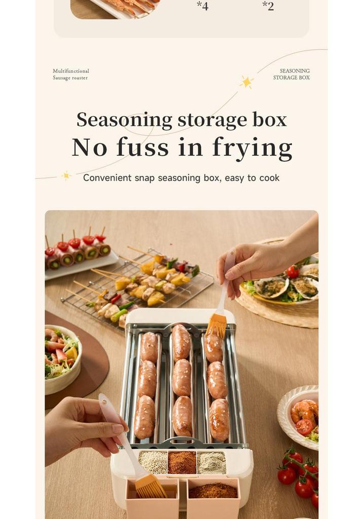 3-in-1 Automatischer Multifunktionaler Wurstbräter & Hot Dog Maker