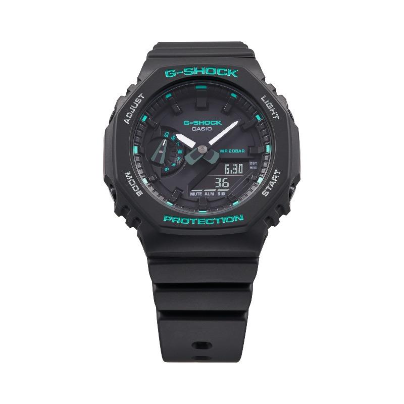Casio Мужские кварцевые часы с аналоговым циферблатом, ударопрочные, водонепроницаемые 200 м, из смолы GMA-S2100GA-1A