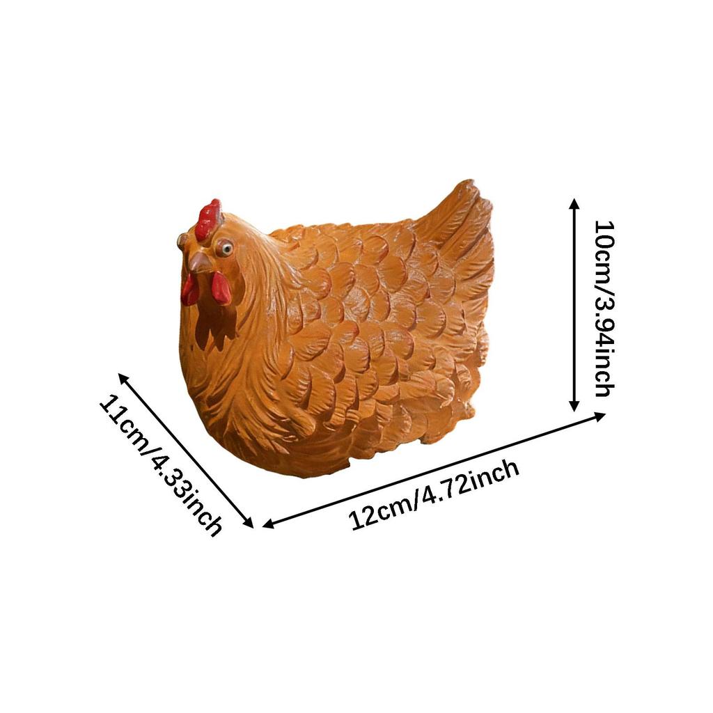 4PCS Hen Model Lifelike Chicken Crafts Statue Figure American Country Chicken Garden Art Decor Simulation Farmhouse Chicken Sculpture