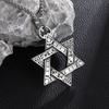 Stainless Steel Solomon Star of David Pendant Men's Six Pointed Star Necklace Jewish Jewelry New Year Gift