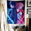 Sword Art Online Wall Tapestry Aesthetic Wall Hanging Printed Fabric Blanket Decorative Tapestries for Bedroom Living Room Home Decor