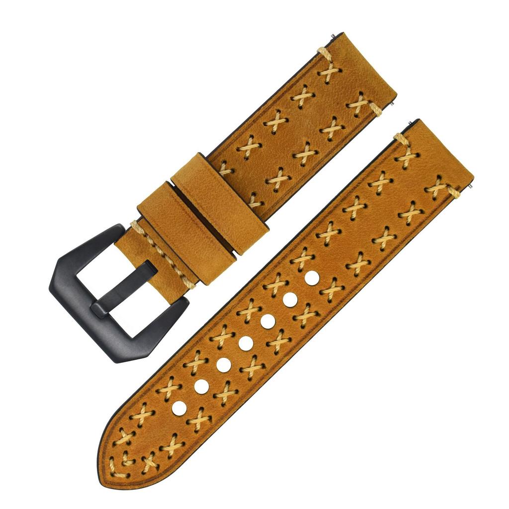 Pin Buckle Retro Genuine Leather Watch Strap Men's Replacement Watch Band Compatible for Huawei Watch Accessories Wristband Bracelet