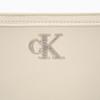 Calvin Klein Fashion Classic Minimalist Metal Letter Zipper Mixed Material Shoulder Bag Medium Women Bags Milk-White DH3237-67U