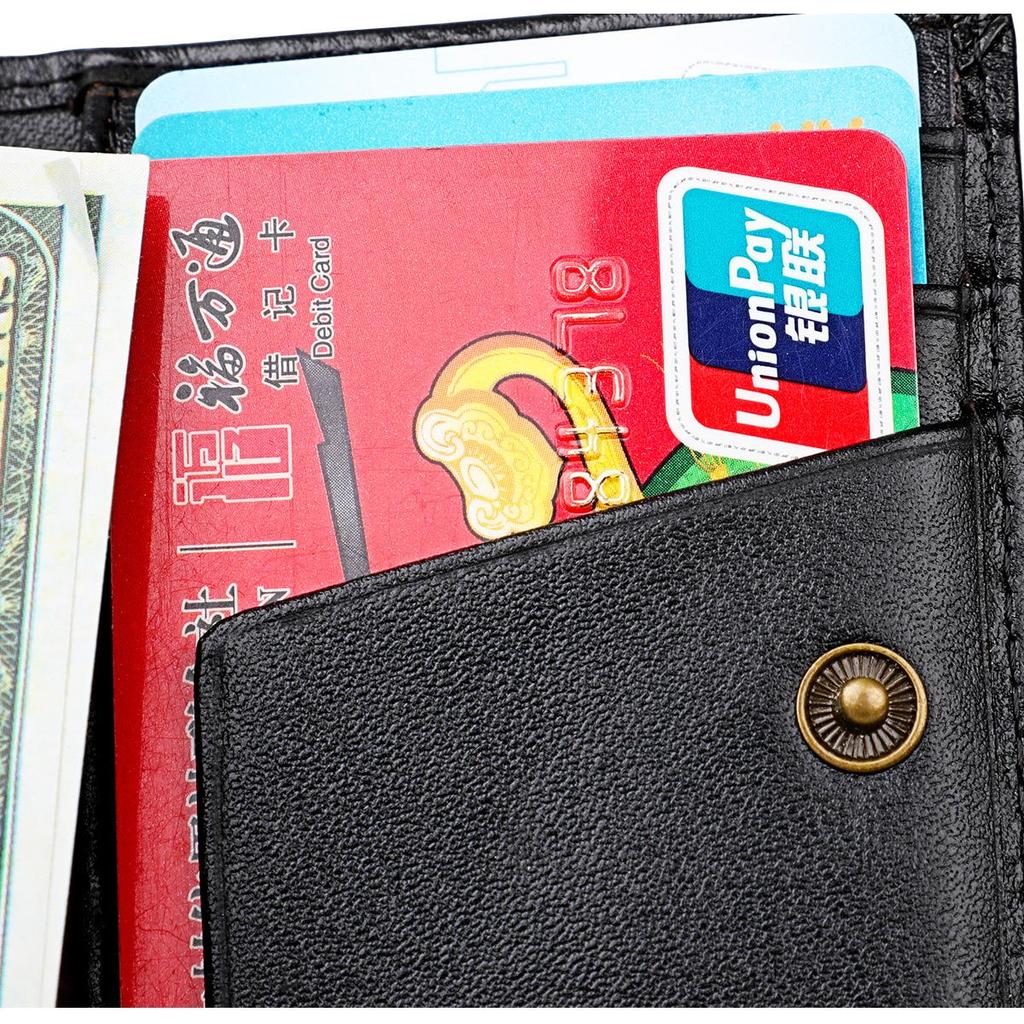 High Quality Mens and Womens Leather Zipper Coin Purse ID Card Holder Anti-magnetic RFID Anti-theft Credit Card Pouches Small Wallet