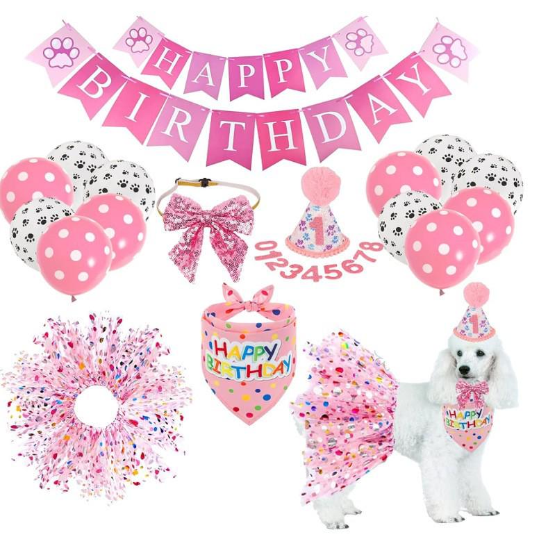 Pet Party Balloon & Birthday Hat Set