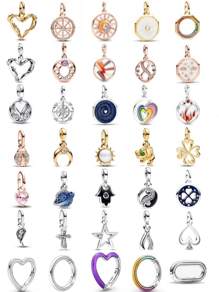 Nowa Europejska Seria Me Miedziany Złoty Słoń, Ząb Wisiorek Odpowiedni Do Małego Otworu Bransoletka Me Akcesoria DIY Biżuteria Charms