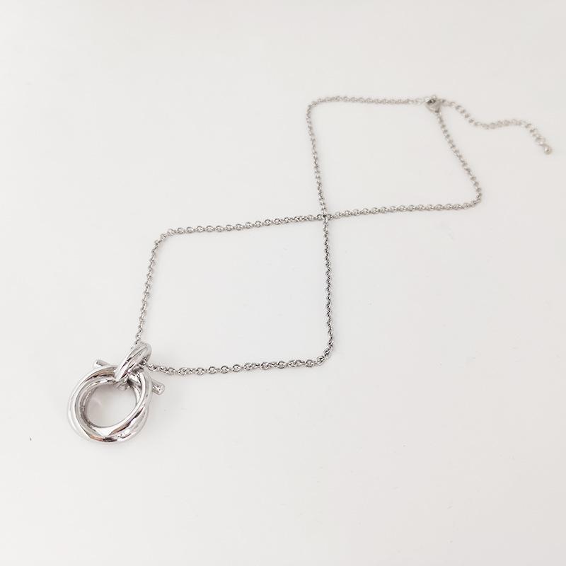 

Металеве намисто жіночий нішевий дизайн сенс універсальний простий модний регульований новинки літа 2025 року срібний