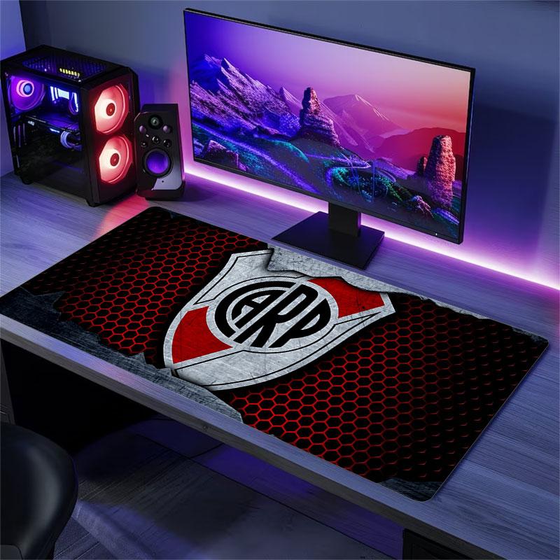 River Plate Mouse Pad, Large Gaming Desk Mat, Non-slip XXL Mousepad for Laptop & Tablet, Mini PC Playmat with Stitched Edges