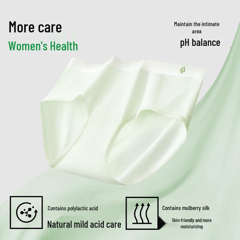 Youkeshu Women's Pure Cotton Antibacterial Briefs Multi-pack
