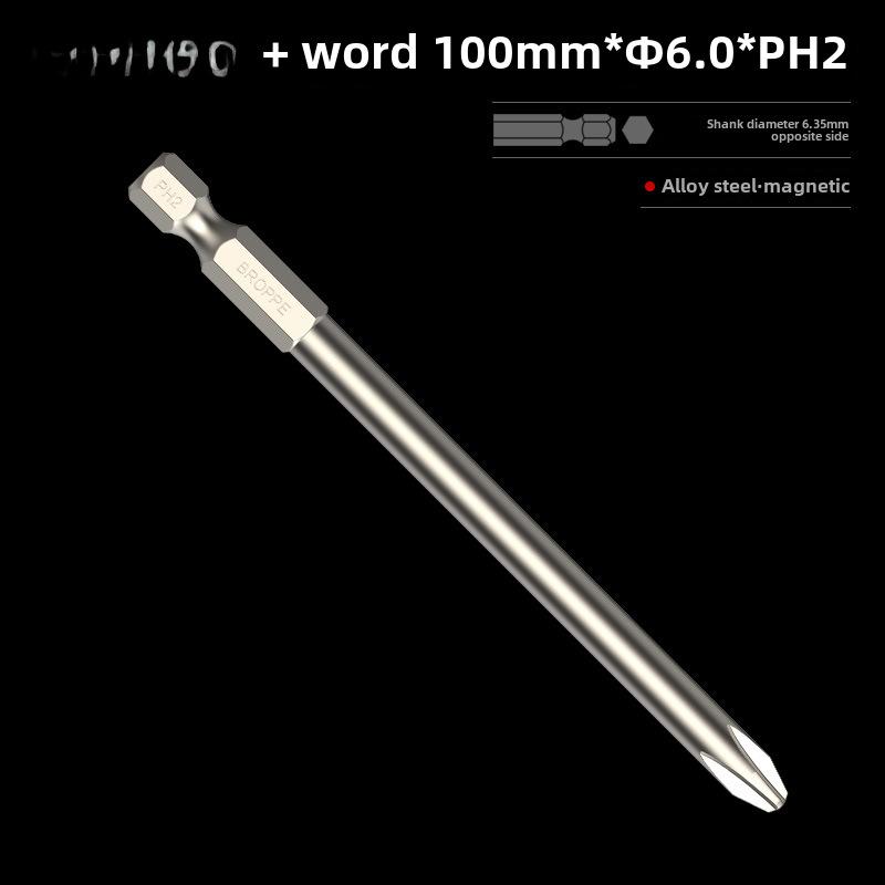 BROPPE Magnetic Cross Screwdriver with Electric Drill and Pneumatic Nozzle Head