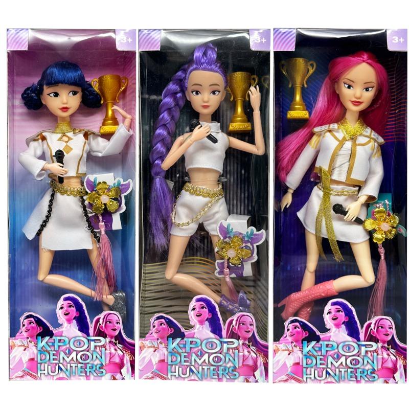 NEW Doll Toys Kpop Demon Hunters Action Figure Toy Rumi Mira Zoey Beautiful Princess Baby Girl Dolls Plastic DIY Toy for Girls
