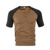 Men's Summer Colorblock Retro Short Sleeve Tops Men's Casual Fashion Tops