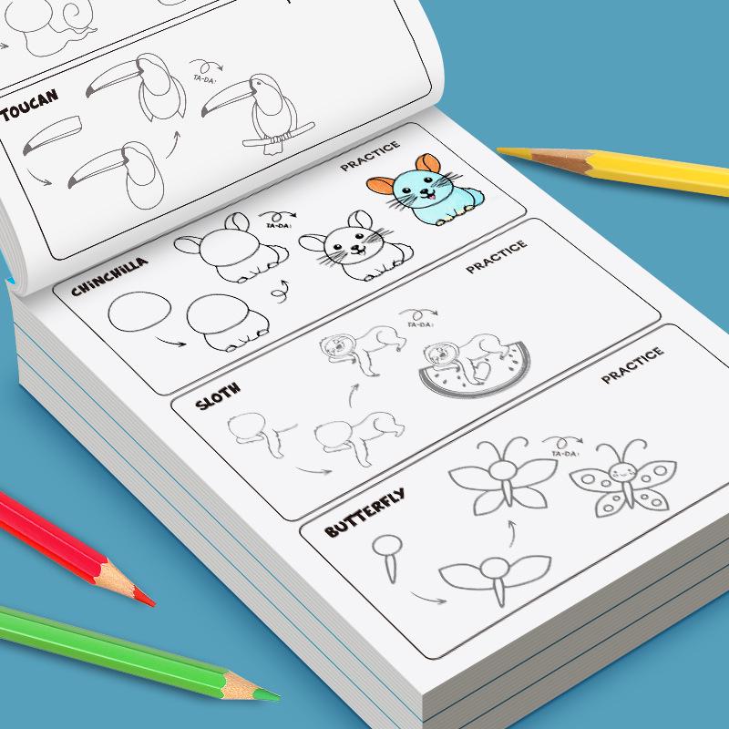 Schritt-für-Schritt Zeichen- und Malbuch für Anfänger und Kleinkinder