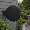 Garden Hose Cover for Wall Mounted Hose Unit, Black Outdoor Storage Cover with 210D Textile Shell, Inner Coating, and Cord for