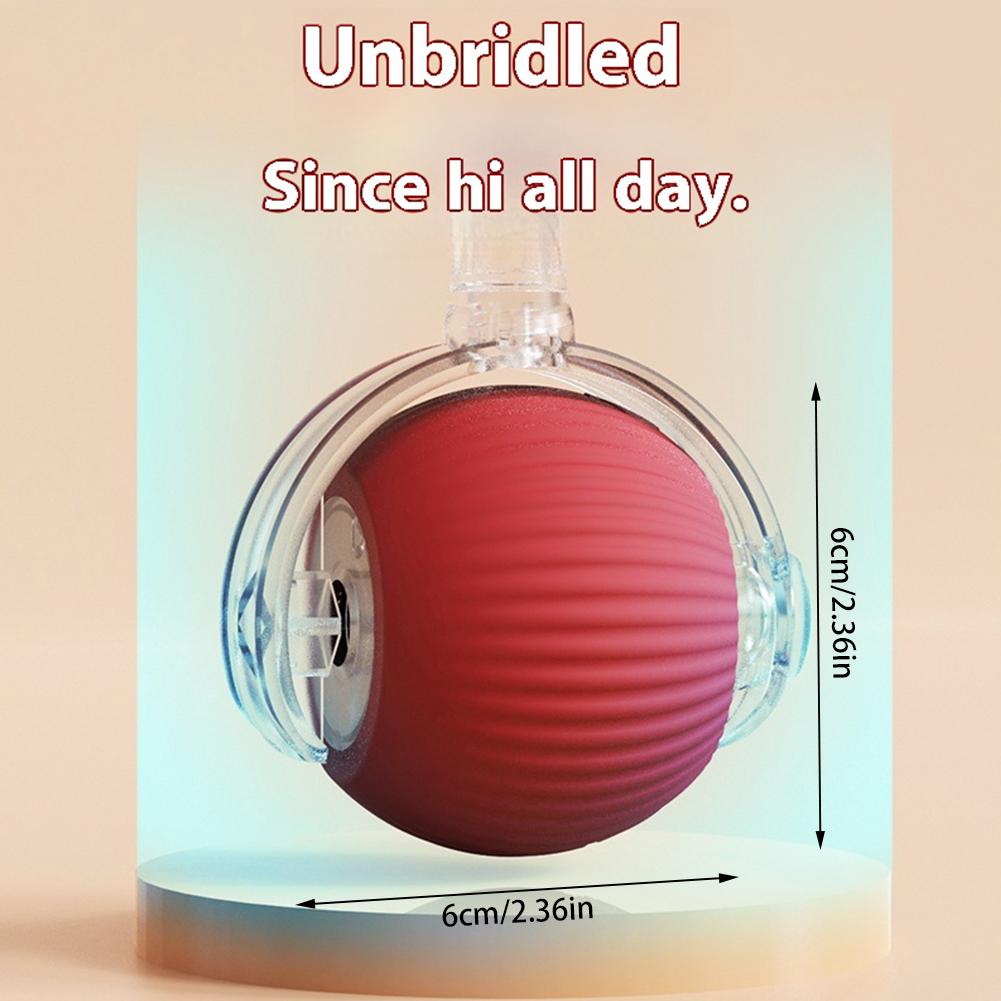 Cat Interactive Ball Toys Automatic Rolling Ball Faux Tail Rechargeable Smart Pet Electric Toy Dog Cat Training Imitate Mouse