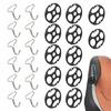 24pcs Seat Cover Fasteners Chuck and Hook Locking Clip Automotive Accessories Plum Plate Metal Hooks Easy Installation