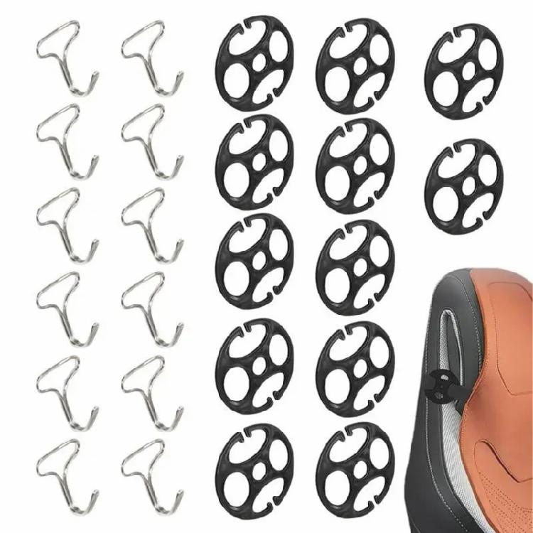 24pcs Seat Cover Fasteners Chuck and Hook Locking Clip Automotive Accessories Plum Plate Metal Hooks Easy Installation
