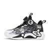 Children's Breathable Middle and Older Children's Shock Absorption Basketball Shoes Rotary Buckle Boys' Shoes Sneakers Mesh Spring New