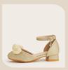 Winter 2025 Fashion High Heels for Young Girls - Versatile Hollow Flower Sandals
