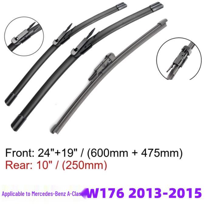 

Подходит для Mercedes-Benz A-Class W176: A160, A180, A200, A45 Дворники лобового стекла. Front wipers pair