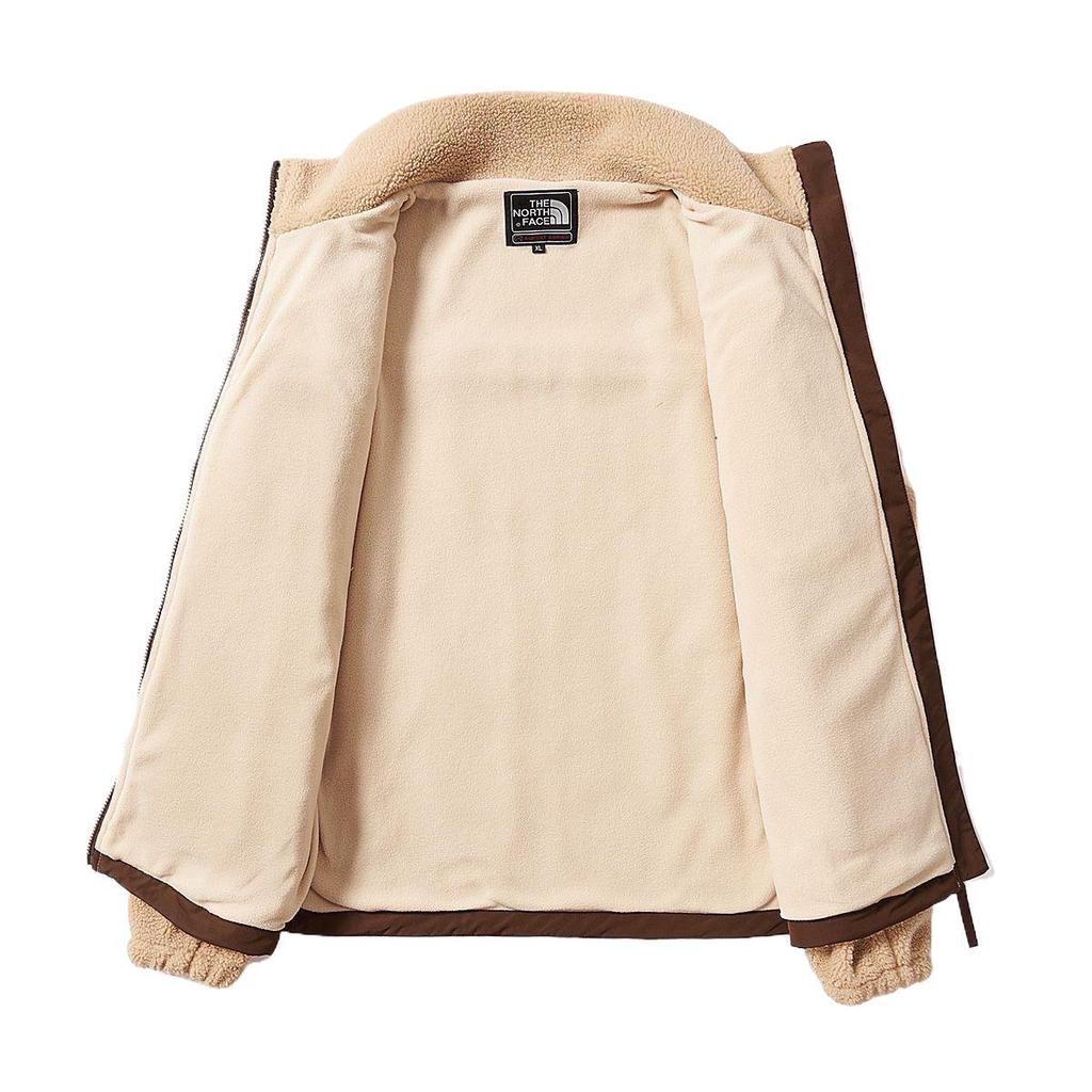 Unisex trendy tlustá bunda s výstřihem do stojáčku, podšitá fleecem, vyšívaná, z jehněčí vlny, pro páry