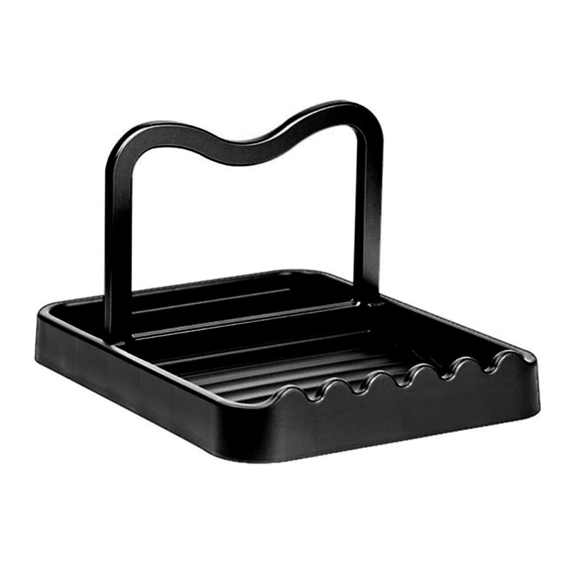 Modern Cookware Holder With Large Capacity And Tool Storage Metal Construction Easy Assembly Spoon Rest with Lid Holder
