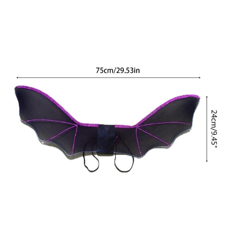 Halloween Bat Wings for Kids,Glitter Bat Wings Cosplay Bat Wing Costumes Halloween Cosplay Devil Wings for Boys Girls