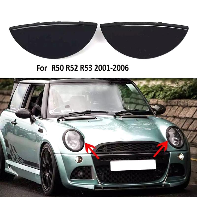 

Пара Передних Крышек Омывателя Фары для Mini Cooper R50 R52 R53 2001-2006 чёрный