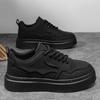 Herren komplett schwarze Board-Schuhe Herren Sommer Restaurant Arbeitskleidung abriebfeste Sport-Freizeitschuhe Plateausohle vielseitige Herrenschuhe