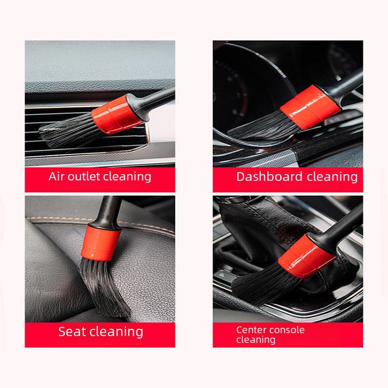 5-Piece Car Wash Brush Set for Cleaning Air Outlet, Grille, Wheel - Car Detailing Supplies