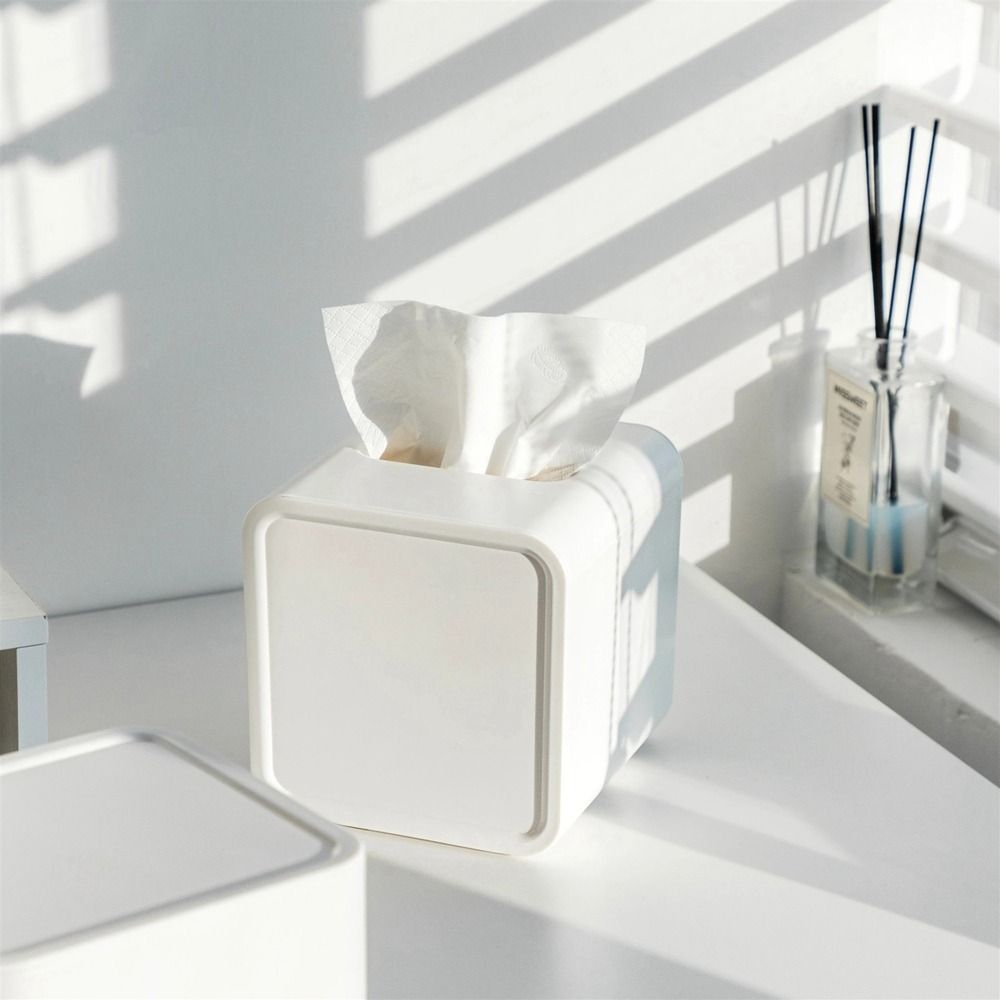 Plastic Roll Paper Holder Simple Desktop Tissue Box Modern Tissue Container  Coffee Table