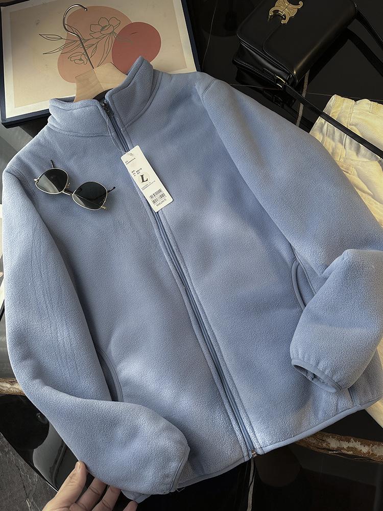 

Autumn/Winter Double-Layer Faux Lambswool Couple Jacket L (up to 60 kg) небо синє кольору