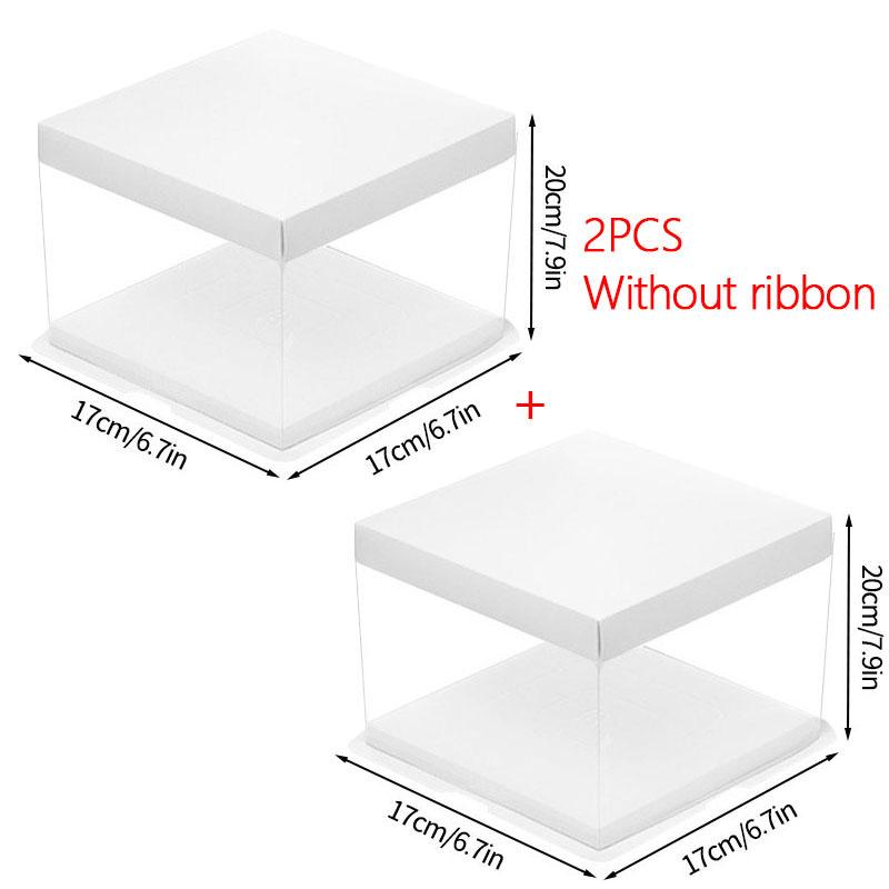 Transparent Gift Box Clear Plastic Cake Box Candy Storage Containers Dessert Present Decoration Wedding Birthday Party Supply