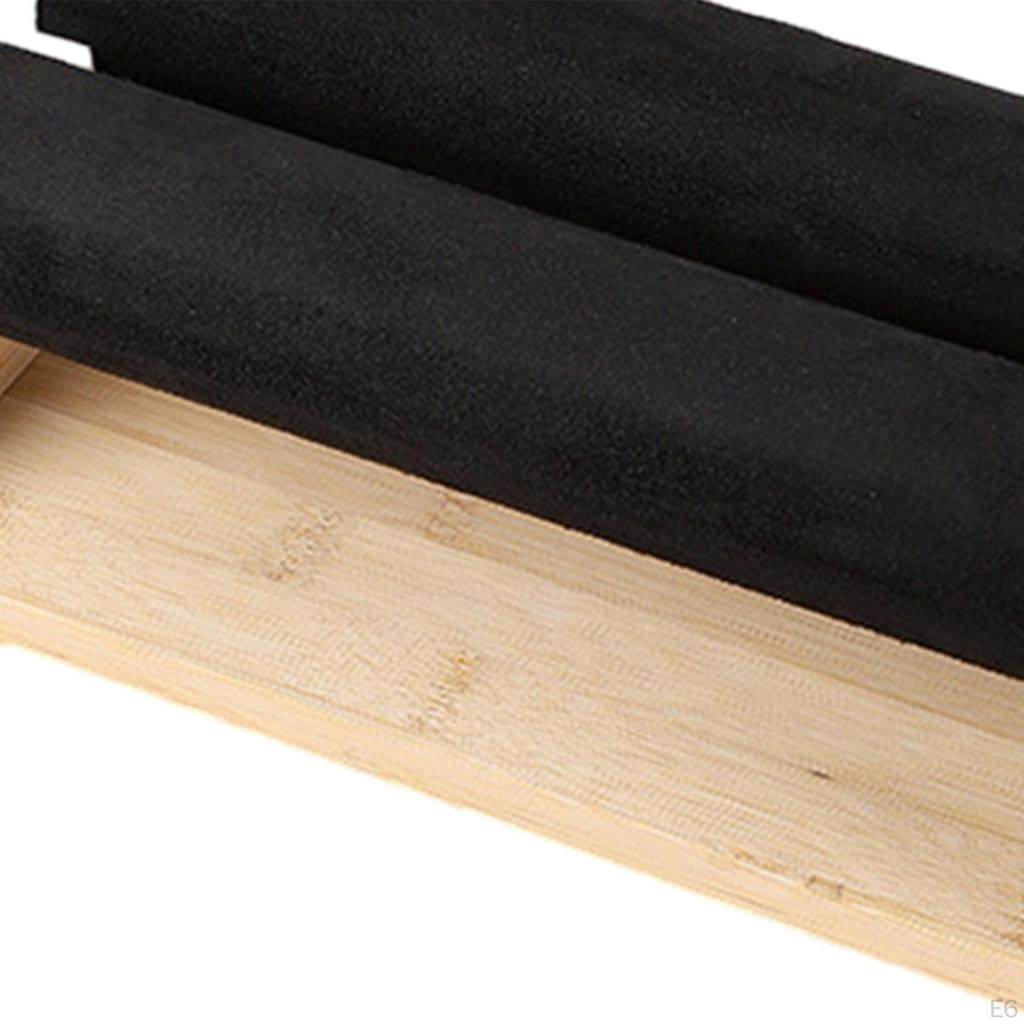 Double Bar Jewelry Holder Accessory Organizer for Home Use Smooth Surface Stylish Wooden Bracelet