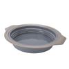 Silicone Cake Pan Foldable Press Type Quick Release Round Baking Pan for Layer Cake Cheese Cake Chiffon Cake Grey