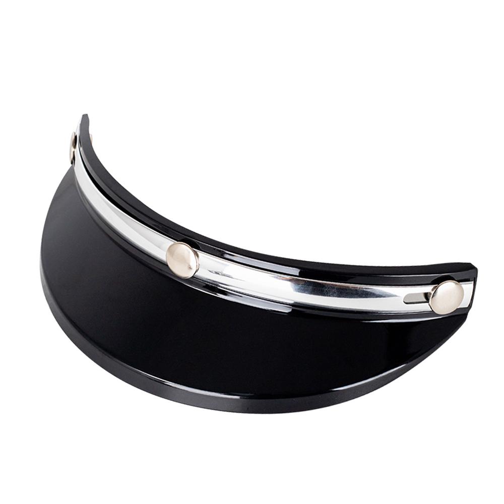 Helmet Peak Shield 3 Snap-Button Visor Flip Up Wind Shield Open Face 34 Retro Motorcycle Helmet